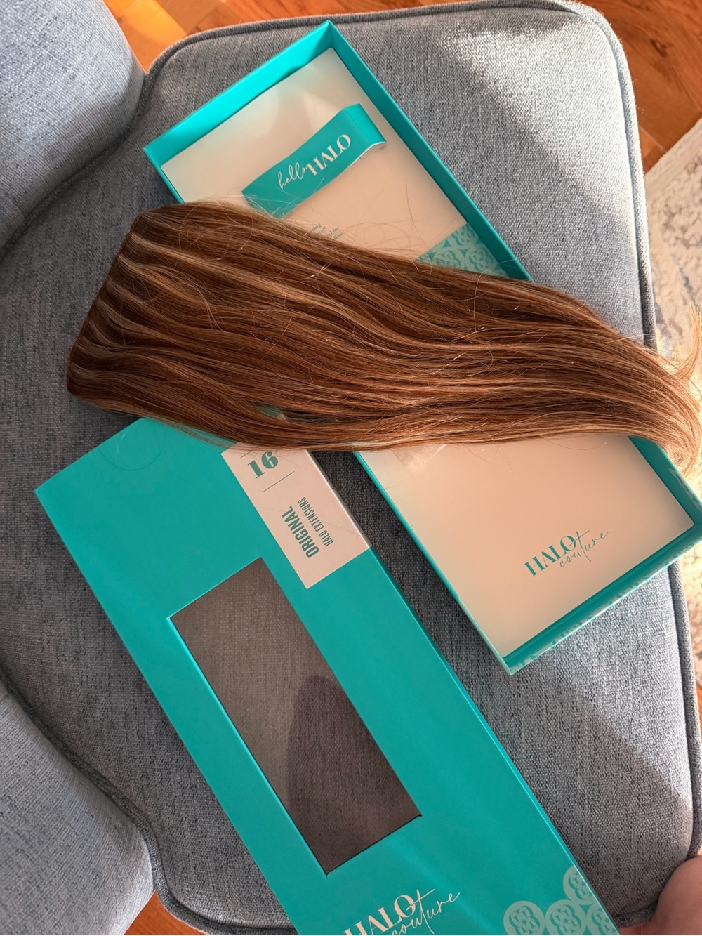 16” Halo Couture Hair Extensions color 427 Quality Human Hair